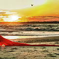 Red Dress at Sunset